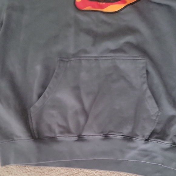 Men's Gray Hoodie with Orange Logo - Picture 6 of 10